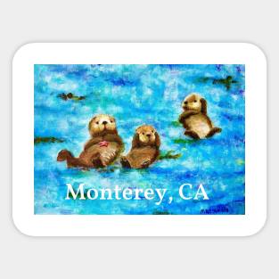 Otter Trio Monterey Sticker